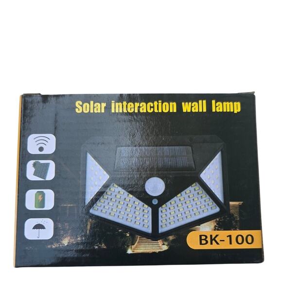Solar Interaction Wall Lamp / 100 LED Solar Lamp BK-100 (SET OF 2) NIB - Picture 3 of 5